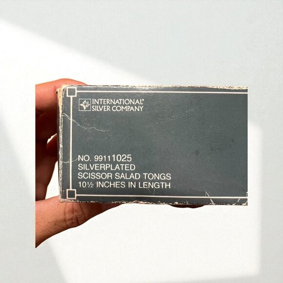 Silver-Plated Sugar & Creamer Set With Scissor Salad Tongs By International Silv - Picture 4 of 4